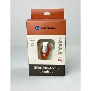 Motorola Bluetooth Headset H500 Ear Piece Orange Handsfree Headset Original Box